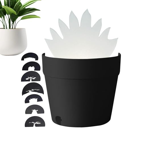 Proyección de luz para macetas | Lámpara LED recargable para macetas | Decoración LED de jardín | Lámpara de maceta novedosa | Maceta iluminada Homenajes únicos para aquellos que aman las plantas