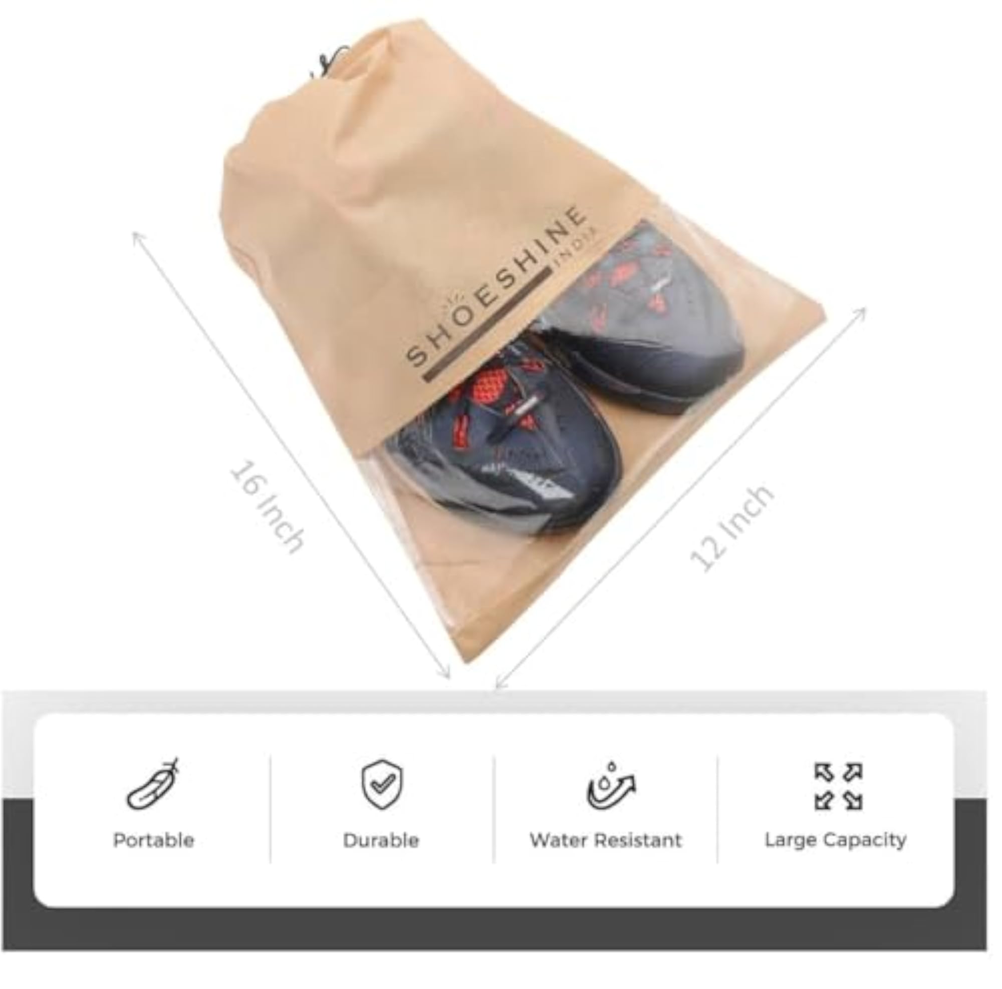 Shoe Bag Set of 24 Pcs, Clear Window Design