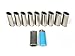 DIYLuxury Silver Metal Lighter Case Cover fits BIC Standard J6 Lighter EZ Reach Lighter Heavy Duty Reusable Lighter Case Cover - 10 Pack (Silver)
