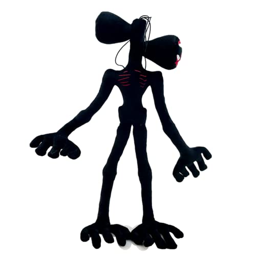 DOUBLE LUCKY Siren Head Plush Toys Limbs Movable Plush Toy Anime Doll Whistle Man Funny Doll，Plush Toys for Home Party Gift Birthday Gift (BLACK)