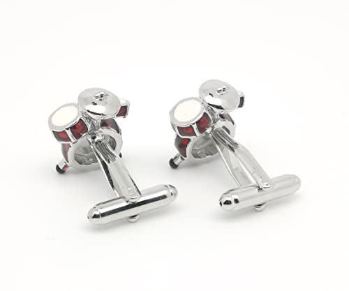 Gemelos de batería para camisa de hombre en acero inoxidable miniatura 5