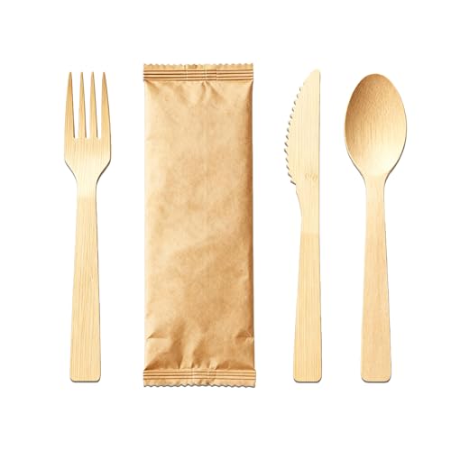 10 Best Disposable Bamboo Cutlery That Mother Earth Will Love 2 Bamboo Disposable Cutlery Set of 60 Utensils