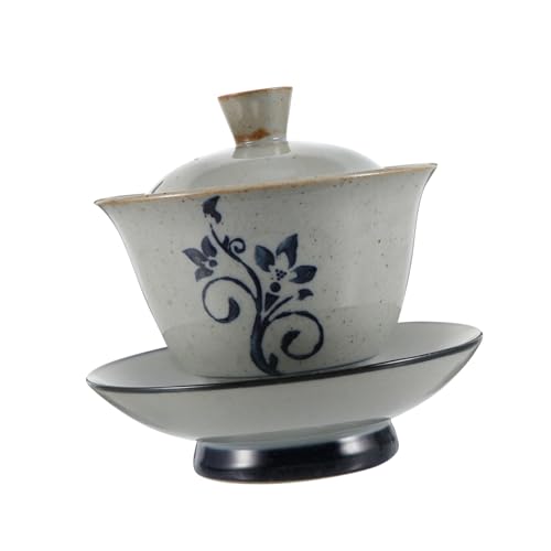HEMOTON Tazón De Té De Kung Fu Tradicional Cerámica De Cuenco Vajilla Duradera Taza De Té Con Bandeja Para Ceremonia HEMOTON Tazón De Té De Kung Fu Tradicional Cerámica De Cuenco Vajilla Duradera Taza De Té Con Bandeja Para Ceremonia