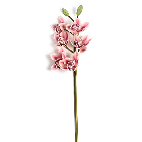 Image of PURE HOME + LIVING Pink Faux Boat Orchid Spray (Made of Plastic, Wire and Fabric) for Home, Office and Living Room Decorations (Without Vase)(Height-76cm) Pack of 1