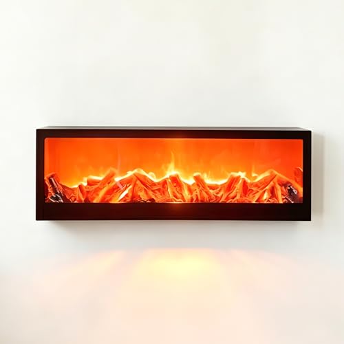 steladomus Fake Fireplace Flame Lamp 23.6 NO Heat Faux Fireplace Lantern with Fake Fire [NOT Heater] Tabletop Artificial Electric Fireplace LED Flame Light USB/Battery Operated