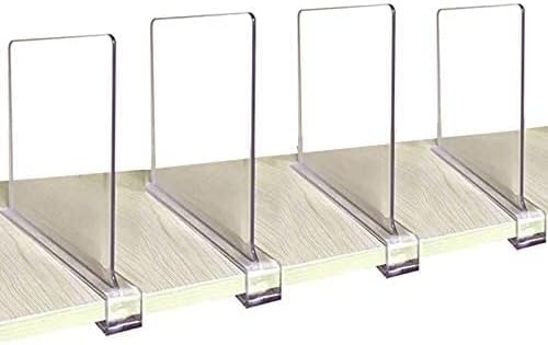 ClassifyPlus The Original Premium Closet Shelf Divider/Separator for Storage and Organization in Bedroom, Bathroom and Office Shelves. White Shelf Dividers with Metal Frame Suitable for Every Shelf.