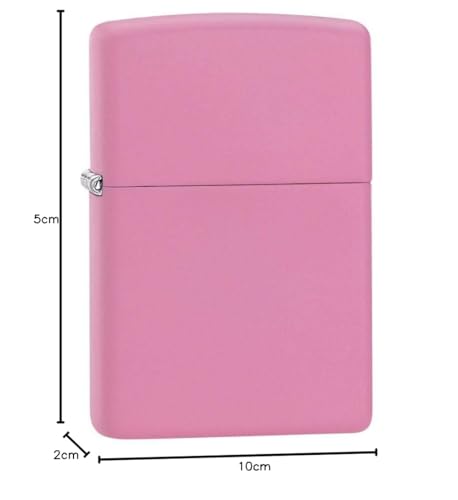 Mechero ZIPPO recargable de metal rosa mate resistente al exterior 8