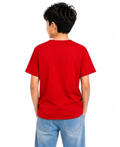 Image of Double F Boys Half Sleeve Cotton Regular Fit Printed Round Neck T-Shirt for Ages 6 Months to 16 Years
