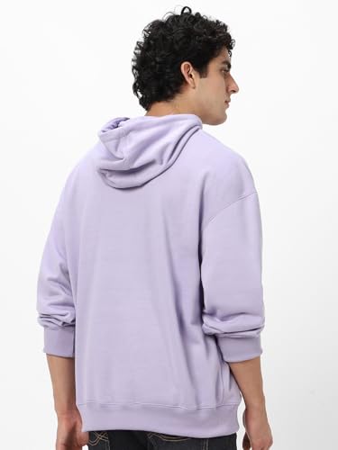 Image of Urbano Fashion Men's Cotton Solid Oversized Hooded Neck Sweatshirt