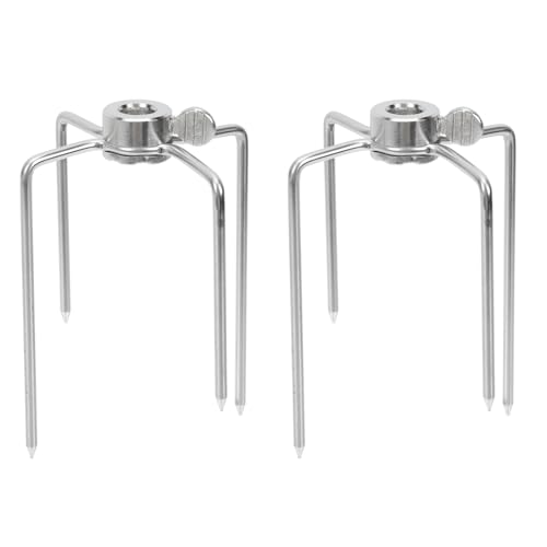 ibasenice 2pcs Stainless Steel Bbq Forks Chicken Grill Accessories for Outdoor Cooking and Easy to Clean for Roasting Full Chickens Oven Grill