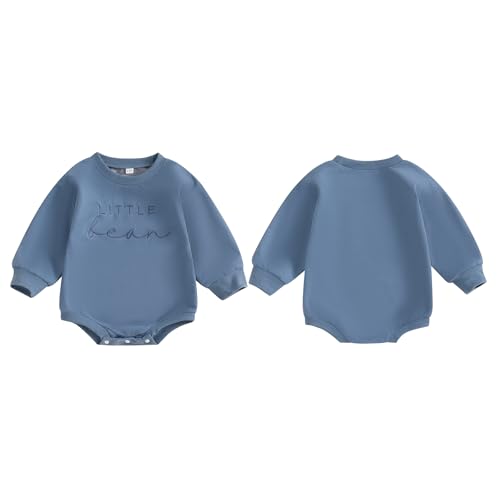 Little Bean Baby Outfit Infant Girl Boy Fall Clothes Little Peanut Embroidery Long Sleeve Romper Bodysuit Outfits3