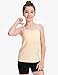BOOPH Girls Camisole Undershirts Kids Tank Tops Training Bra Cotton Basic Cami for Teen Girl 9-10Y Nude