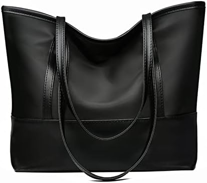 Qiccijoo Women Tote Bags,Stylish Simplicity Shoulder Bags,Handbags with Zipper for Daily Work Travel School Shopping Casual