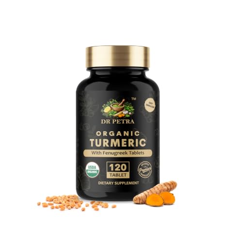 Image of Turmeric Curcumin Tablets with Fenugreek Root extract | High Strength Turmeric Supplement | Natural Antioxidant Support | Joint & Immunity Support |120 Tablets
