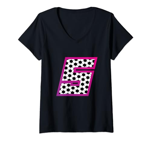 Camiseta de fútbol número 5, para hombres, mujeres y niños Camiseta Cuello V