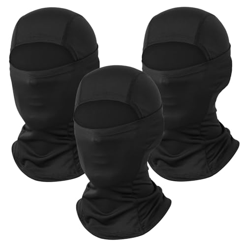 Image of Balaclava Ski Mask 3 Pack Motorcycle Face Mask Shiesty Ski Mask for Men Women Summer Full Face Cover Sun Protection Football