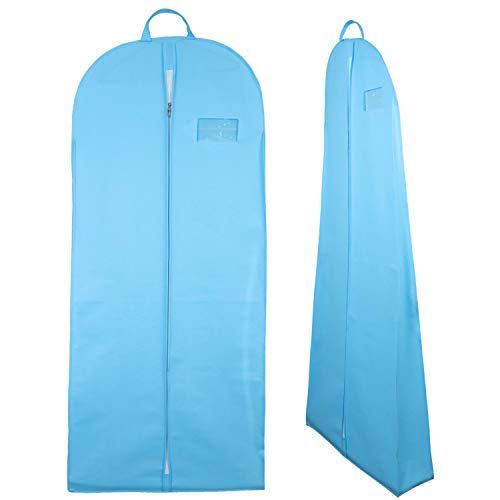 Image of Global Trade Wedding Lehenga Gown Long Dress Garment Cover Bags 72 inch with 8 inch Gusset. Wedding Dress Lehenga Long Dress Storage Bag Made of non woven fabric with front Zip.(Pack of 1) (Sky Blue)