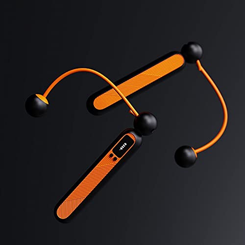 XIANGFATS Corda per Saltare Corda di Salto Professionale con contatore elettronico Regolabile a velocità Rapida con conteggio di Corda saltando Le Attrezzature per Allenamento Filo (Color : Orange)