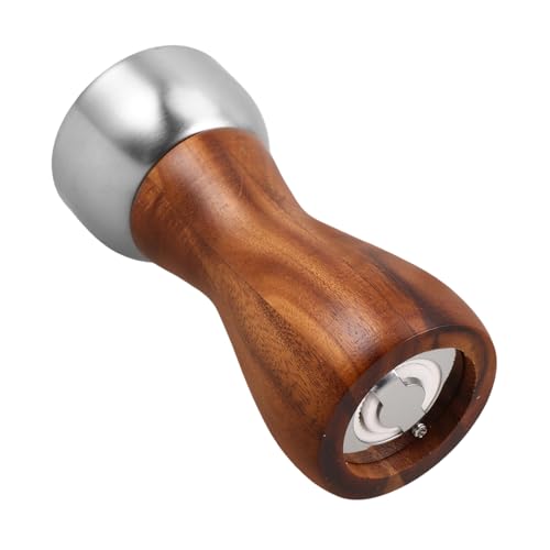 Cabilock Wooden Hand Crank Pepper Grinder with Ceramic Core Manual Pepper for Even Grinding Natural Aesthetic Versatile Salt and Tool for Home Kitchen