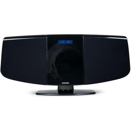 Thomson MIC400BT- Chaîne Verticale Bluetooth, Radio, CD, MP3 et USB - Noire