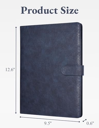 Image of Mymazn Padfolio, Portfolio Folder, Legal Pad Holder, Letter-Size Notepad | Faux Leather Binder, Document Organizer, Business Card Holder for Professional Resume & Interview, Men & Women