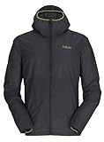 Rab Sudadera con capucha Vital para hombre, chaqueta ultraligera resistente al viento para senderismo, correr y escalar, grafeno, Medium