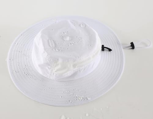 Image of Home Prefer UPF50+ Mens Sun Hat Wide Brim Womens UV Protection Beach Bucket Hat for Fishing Hiking Snap Up Cowboy Hat