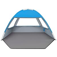 Venustas Beach Tent Sun Shelter for 3/4-5/6-7/8-10 Person, UPF 50+ UV Protection Beach Canopy, Lightweight and Easy Setup Cabana, Portable Shade Tent