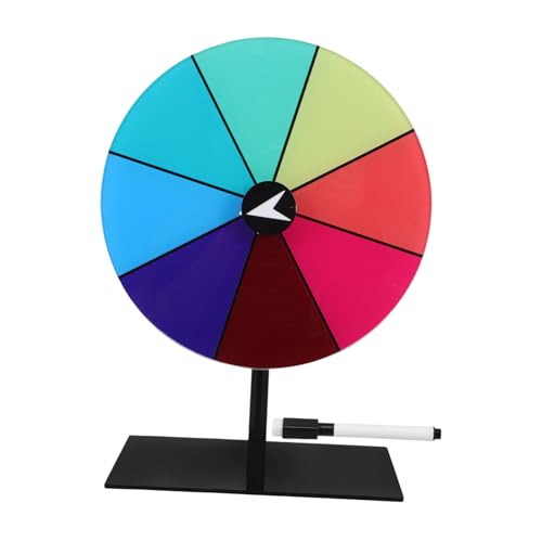 Cabilock Spinning Wheel of Fortune Acrylic Prize Wheel Stand Carnival Game Sturdy Easy to Use for Ages