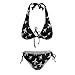 Airplane Air Plane Women's Bikini Sets Two Piece Sexy Swimsuit Triangle Bathing Suit Tie String Swimwear XS