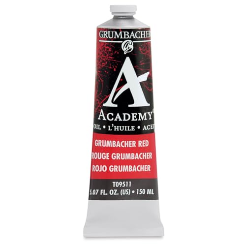 Grumbacher Academy Oil Paint, 150 ml/5.07 oz, Grumbacher Red
