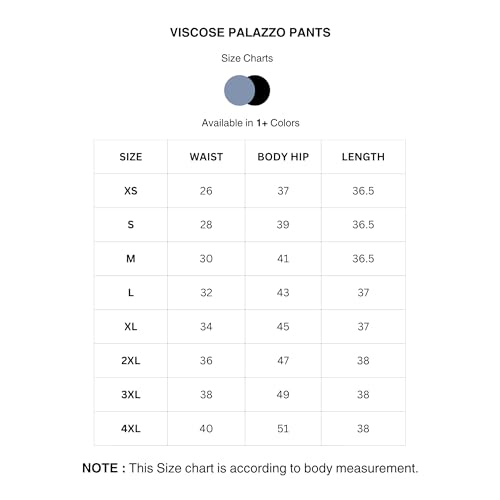 Image of SAADAA Palazzo Pants for Women Half-Elasticated Waistband | Palazzo for Women in Soft Viscose Fabric | Regular Fit with Mid Rise Waist & Deep Pockets | Versatile for Formal & Casual Wear