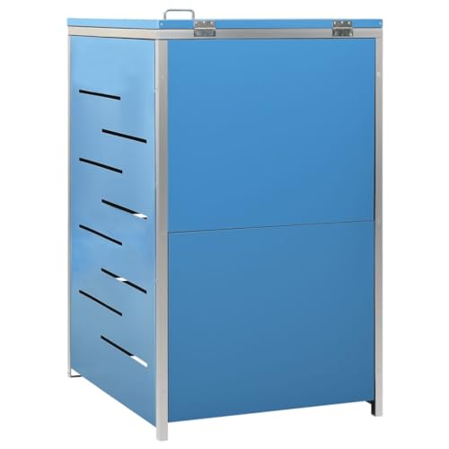 Caja para basura de acero inoxidable con proteccion visual elegante para entrada de casa 7