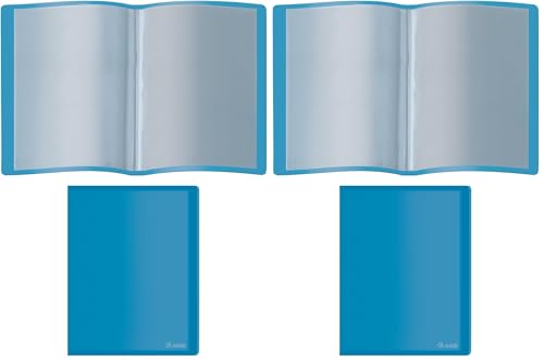 Porte-vues PP de 40 pochettes robustes 80 mic de qualité supérieure couleur bleu