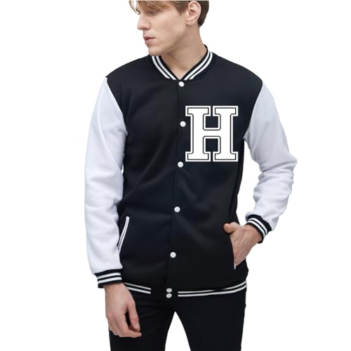 Image of Yuji Itadori Mens Varsity Jacket Baseball Letterman Bomber Jacket Fleece Long Sleeve Coat Casual Clothing XXS-3XL