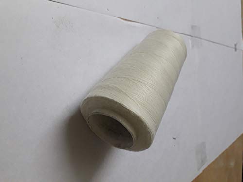 Image of Ace International Exports 3000 m Overlock Polyester Sewing Thread Set Box Yarn Spools Cone Beige (Pack of 5)