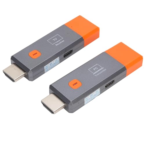 Yoidesu Wireless HDMI Transmitter and Receiver, Plug & Play, 1080P Output Portable Extender Kit, HDMI Transmission Supports Video Streaming From Laptop to HDTV Projector Tablet