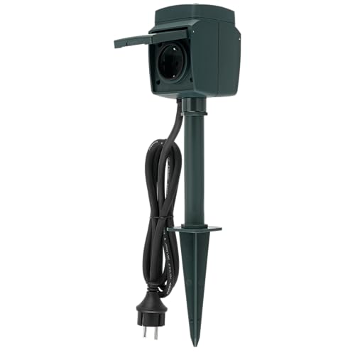 REV Link2Home, WLAN Aussensteckdose 2-fach + Erdspiess, Grün