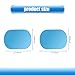 GKmow Pack of 2 Car Rear View Mirror Waterproof Film, Anti Fog Glare Rear View Mirror Sticker, HD Protective Clear Auto Parts, Rain Proof Film for Car Window, for Most Cars (Transparent #Oval)