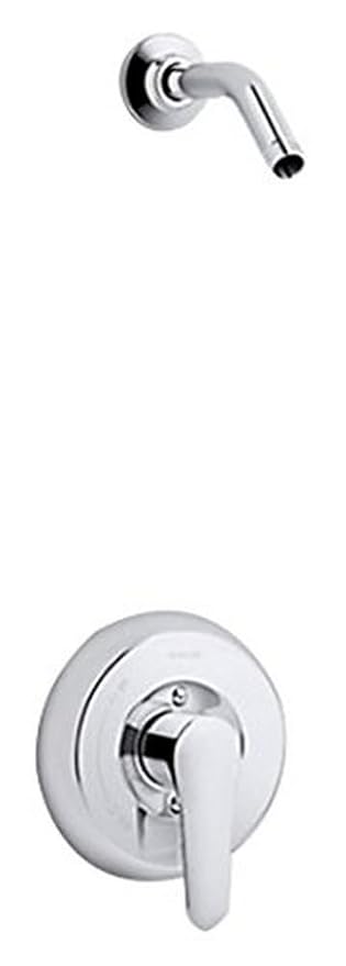 Kohler K-TLS98009-4-CP July Rite-Temp Shower Valve Trim with Lever Handle, Less Showerhead Polished Chrome