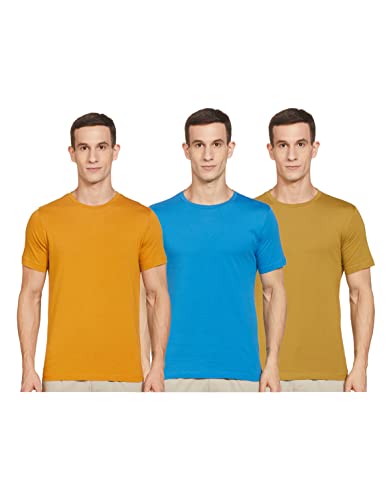 Image of Amazon Brand - Symbol Men's Solid Cotton T Shirt | Plain | Round Neck | Half Sleeve-Regular Fit | Combo Pack of 3 (Available in Plus Sizes)