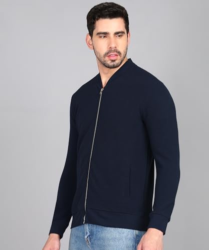 Image of Alan Jones Clothing Men's Cotton Blend Regular Solid Corduroy Front Zipper Jacket