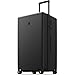 LEVEL8 Trunk Luggages, Large Suitcase 28 Inch Luggage with Spinner Wheels, Luminous Textured Checked Lightweight Hard Shell with Tsa Lock, Black