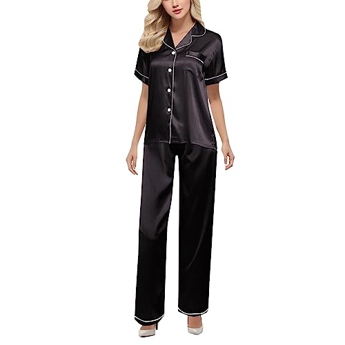 Vêtements lingerie anti-frottement avec ensemble nuisette satin et robe de nuit douce