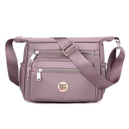 Women Multi-Pocket Shoulder Bag Nylon Travel Messengers Bag Fashion Bag Small Casual Bag Lightweight Crossbody Bag