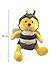 ELLUG Plüsch Biene, Hummel, Glitzer Flügel Kuscheltier, gelb schwarz, 33 cm, (2800851)