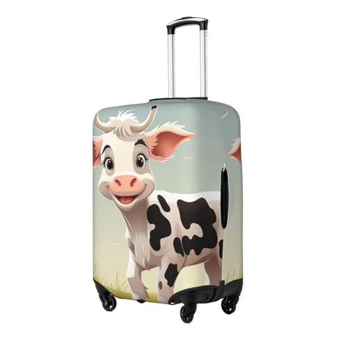Travel Luggage Cover Elastic Anti-Scratch Suitcase Protector Washable Travel Suitcase Cover Cute Cartoon Cow Luggage Protector Fits 18-32 Inch Suitcase2