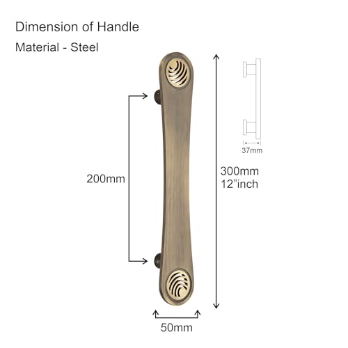 Image of COMPASS 12 inch Stainless Steel 304 Grade Main Door Handle | Door Handles for Main Door | Pull Handles for All The Doors of House | Office | Hotels, Antique Finish| 106