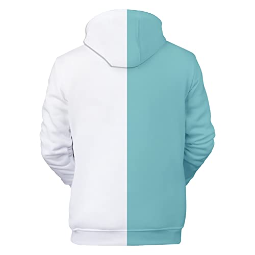 Hoodies For Men,Black Hoodie Men Hoodies For Men Graphic Mens Full Zip Hoodie Men's Autumn And Winter Solid Color Hooded Long Sleeve Sweater Top Sports Clothes Leopard Sweatshirt(Sky Blue,Xx-Large) #TOP2
