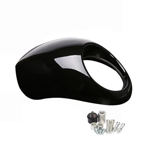 Carénage de phare noir de moto pour rouler sur route en Sportster XLCH et Dyna